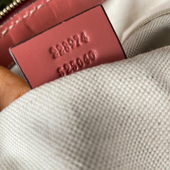 Authentic Gucci Canvas & Pink Leather Shoulder Bag - Picture 4 of 16